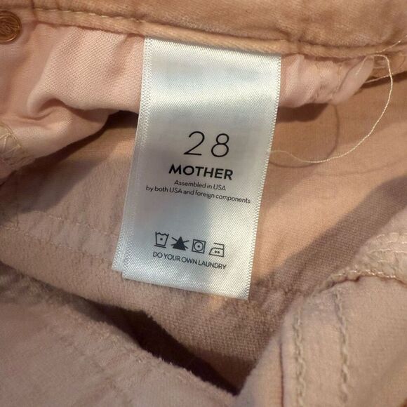 Mother High Waisted Looker Velvet Jeans in Lipstick and Other Stories Size 28 - Picture 6 of 9